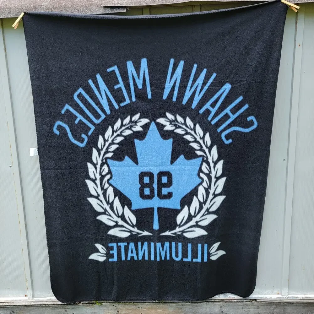 Shawn Mendez 98 Illuminate Black & Blue Fleece Throw 62